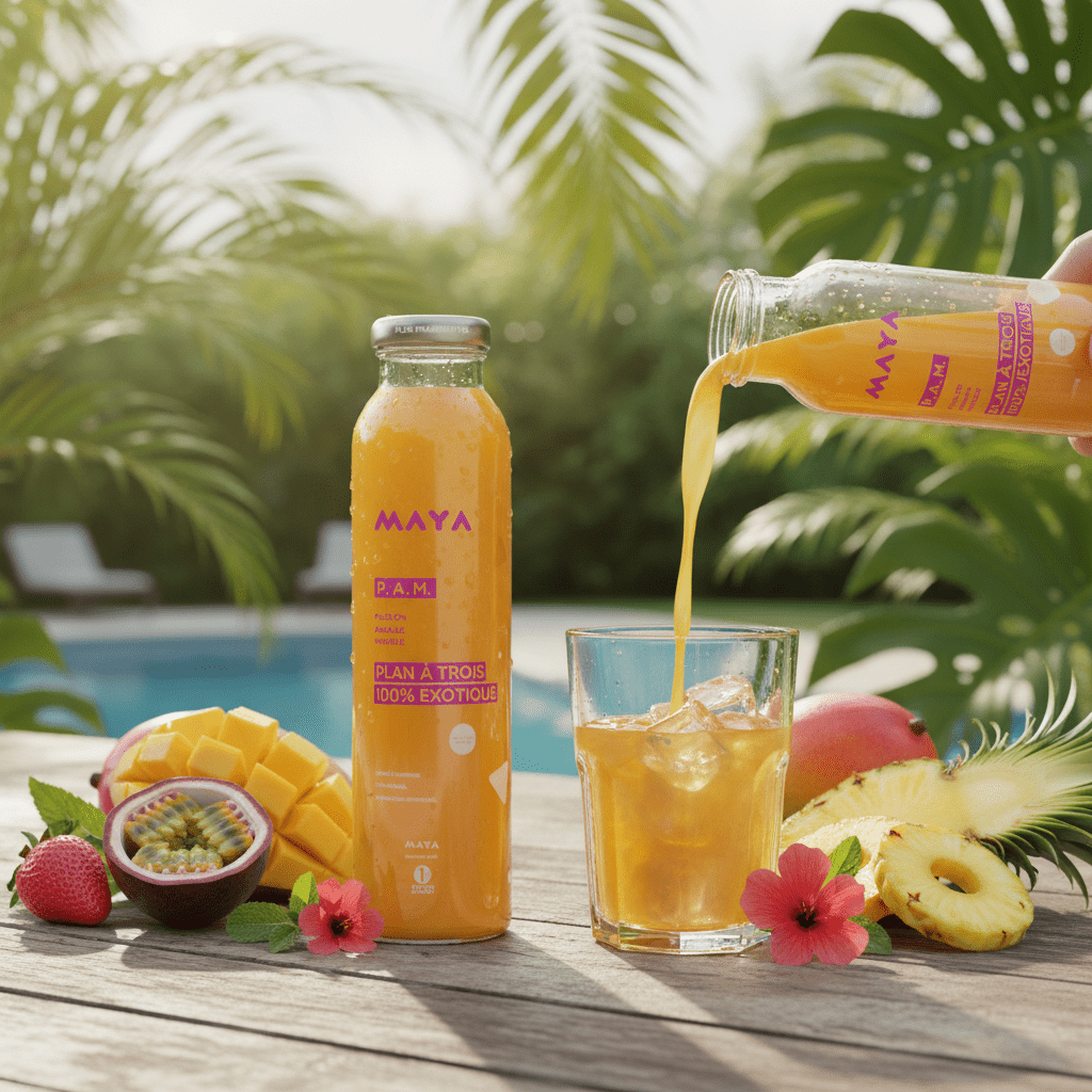 Bouteille de Jus Maya PAM Passion Ananas Mangue