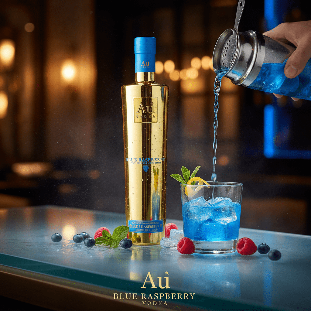 Au vodka blue raspberry